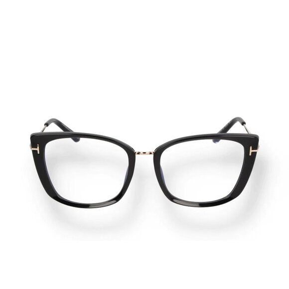 NEW TOM FORD FT5816-B/S 001 EYEGLASSES TF5816-B 001 BLACK WOMEN CAT EYE EYEWEAR - Picture 2 of 3